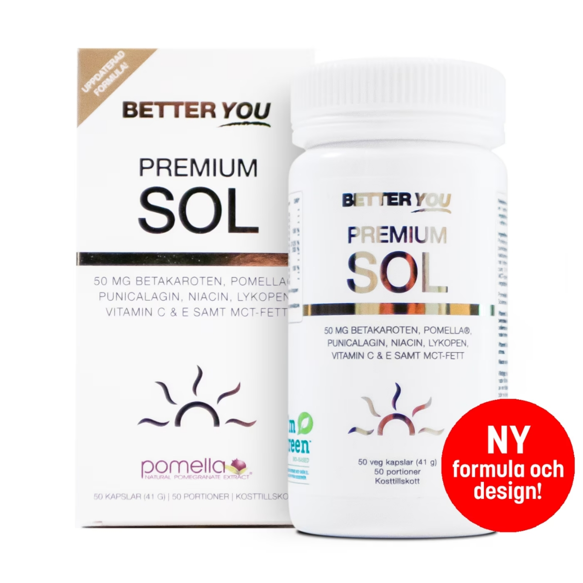 BETTER YOU Premium SOL - naturalne wsparcie skóry i opalenizny, 50 kapsułek