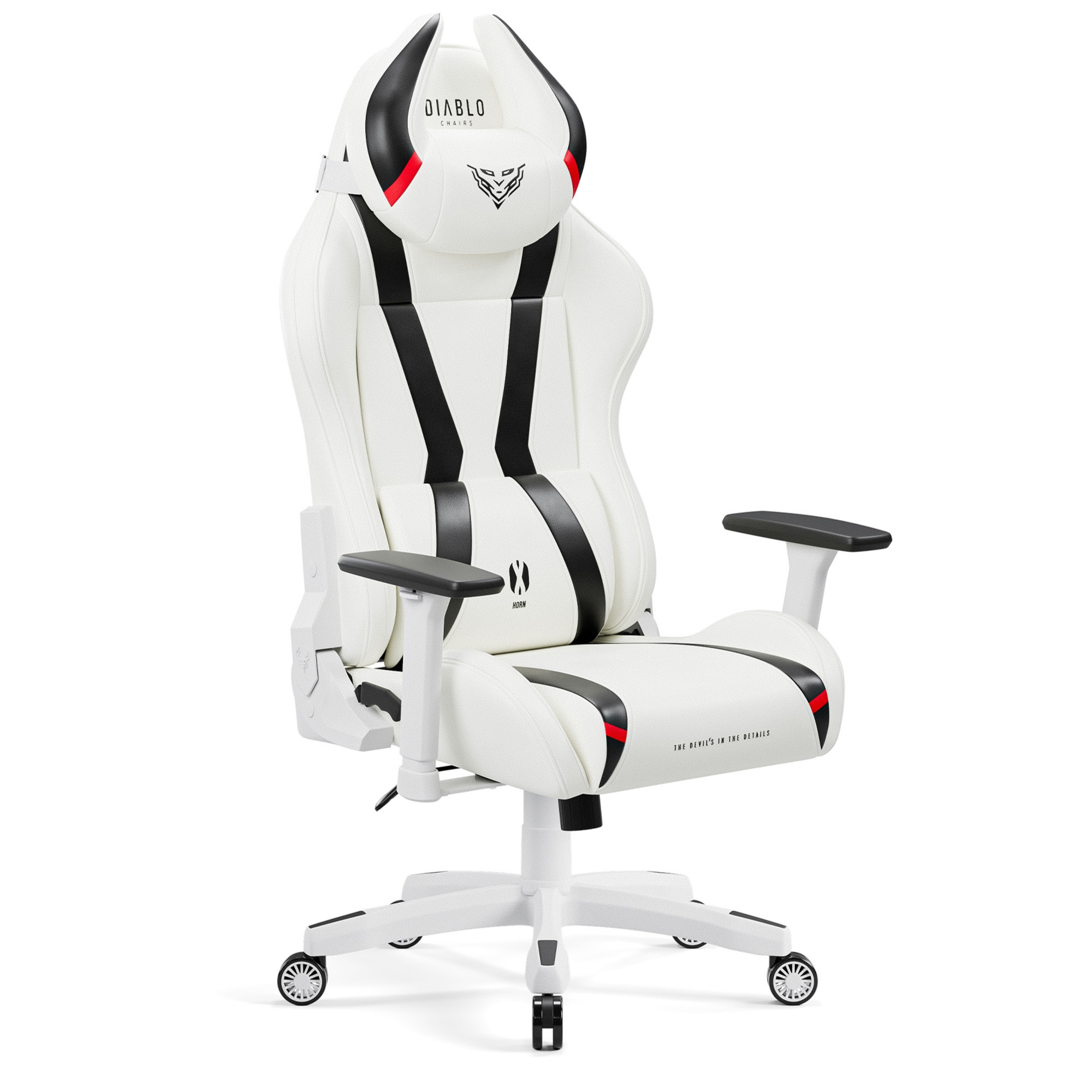 Fotel gamingowy Diablo X-Horn 2.0 King Size, biało-czarny