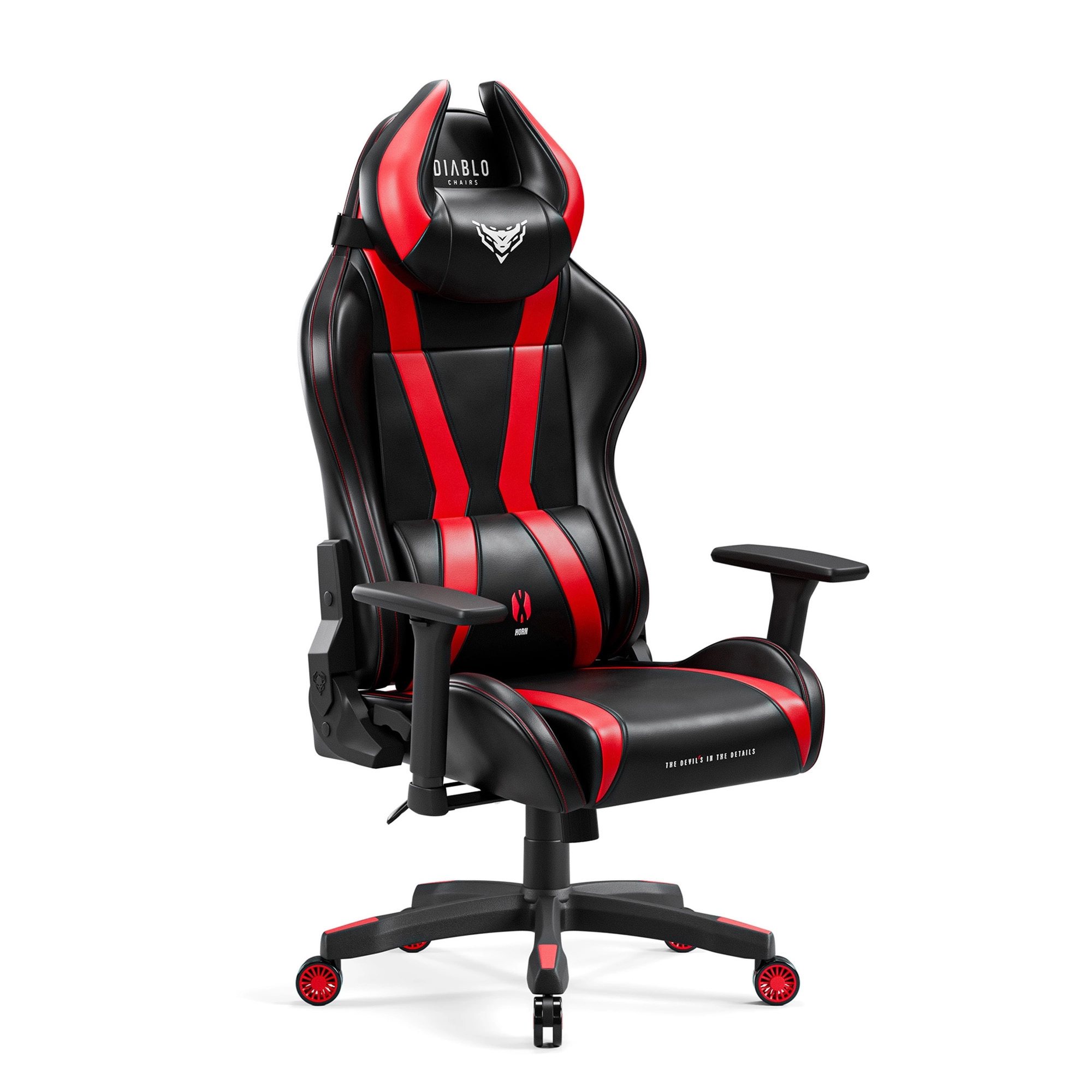 Fotel gamingowy Diablo X-Horn 2.0 Normal Size, czarno-czerwony