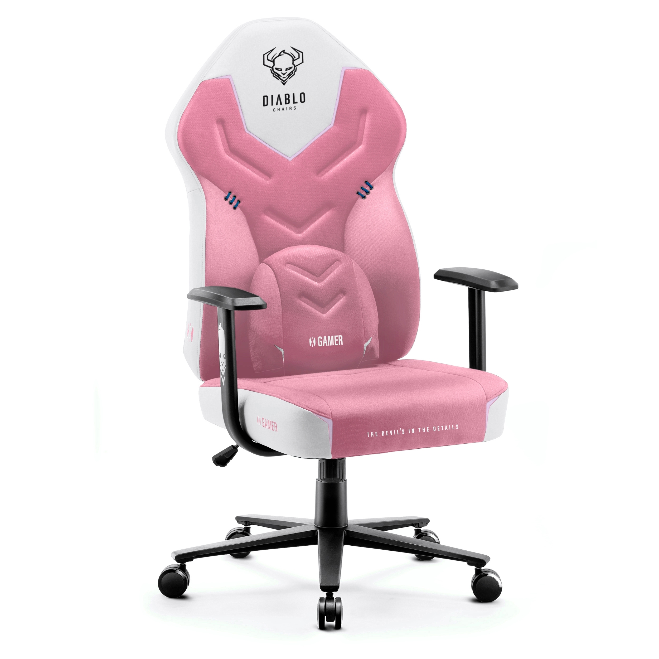 Fotel gamingowy Diablo X-Gamer 2.0 Normal Size, Marshmallow Pink