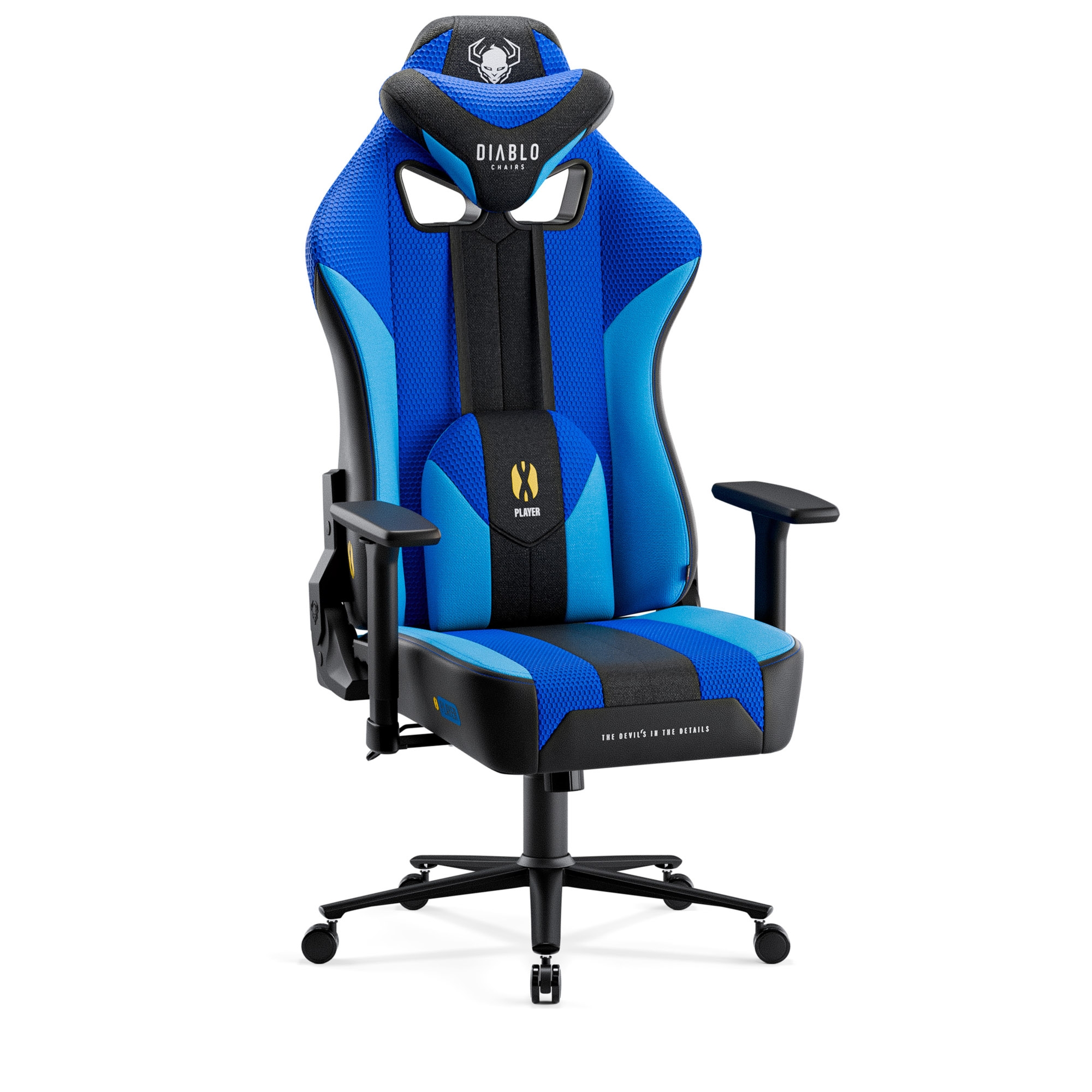 Materiałowy fotel gamingowy Diablo X-Player 2.0 King Size, Frost Black
