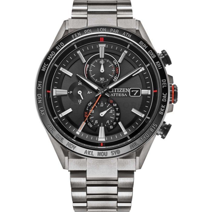 Zegarek męski Citizen Attesa AT8189-61E srebrny (42 mm)
