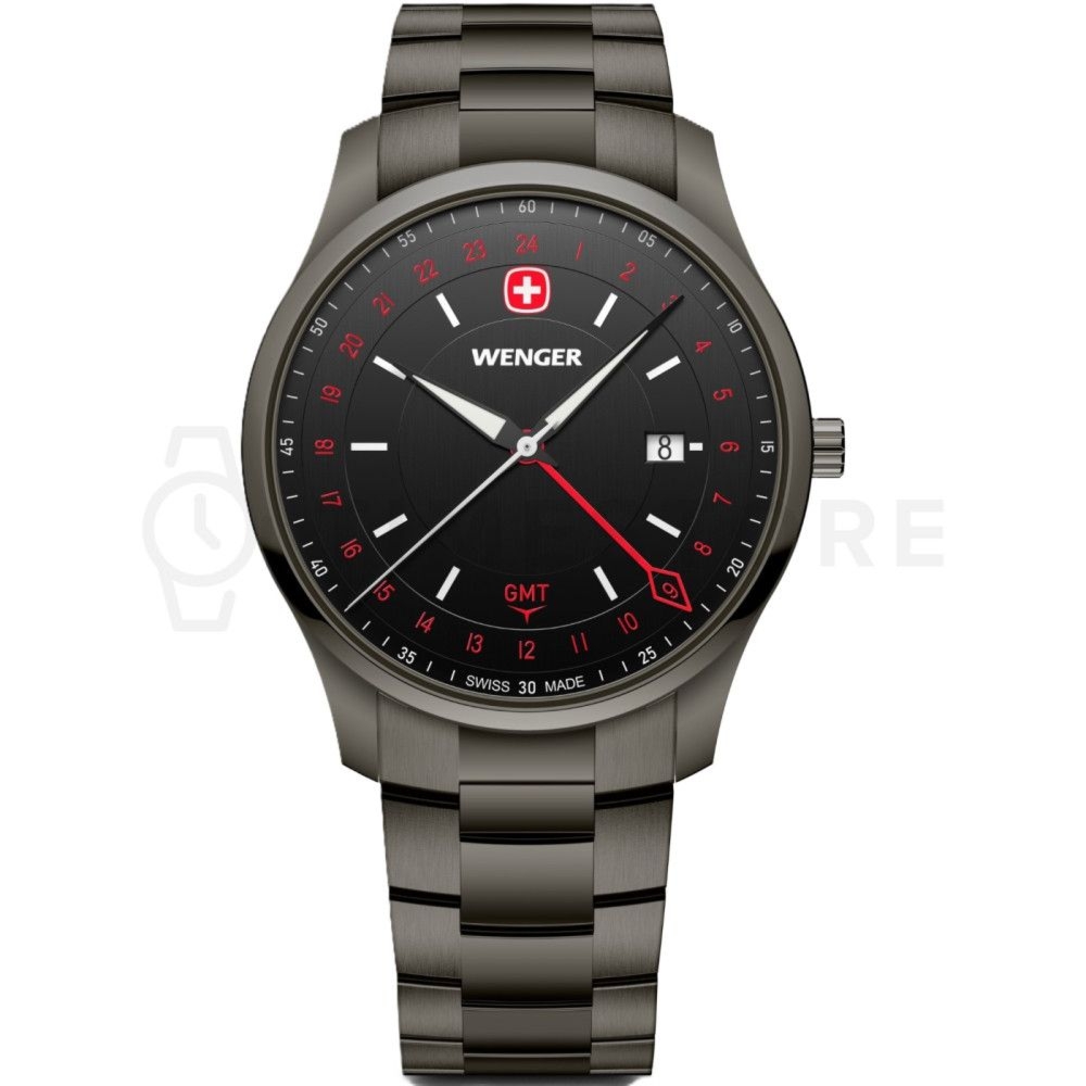 Zegarek męski Wenger City 01.1442.108 czarny (42 mm)