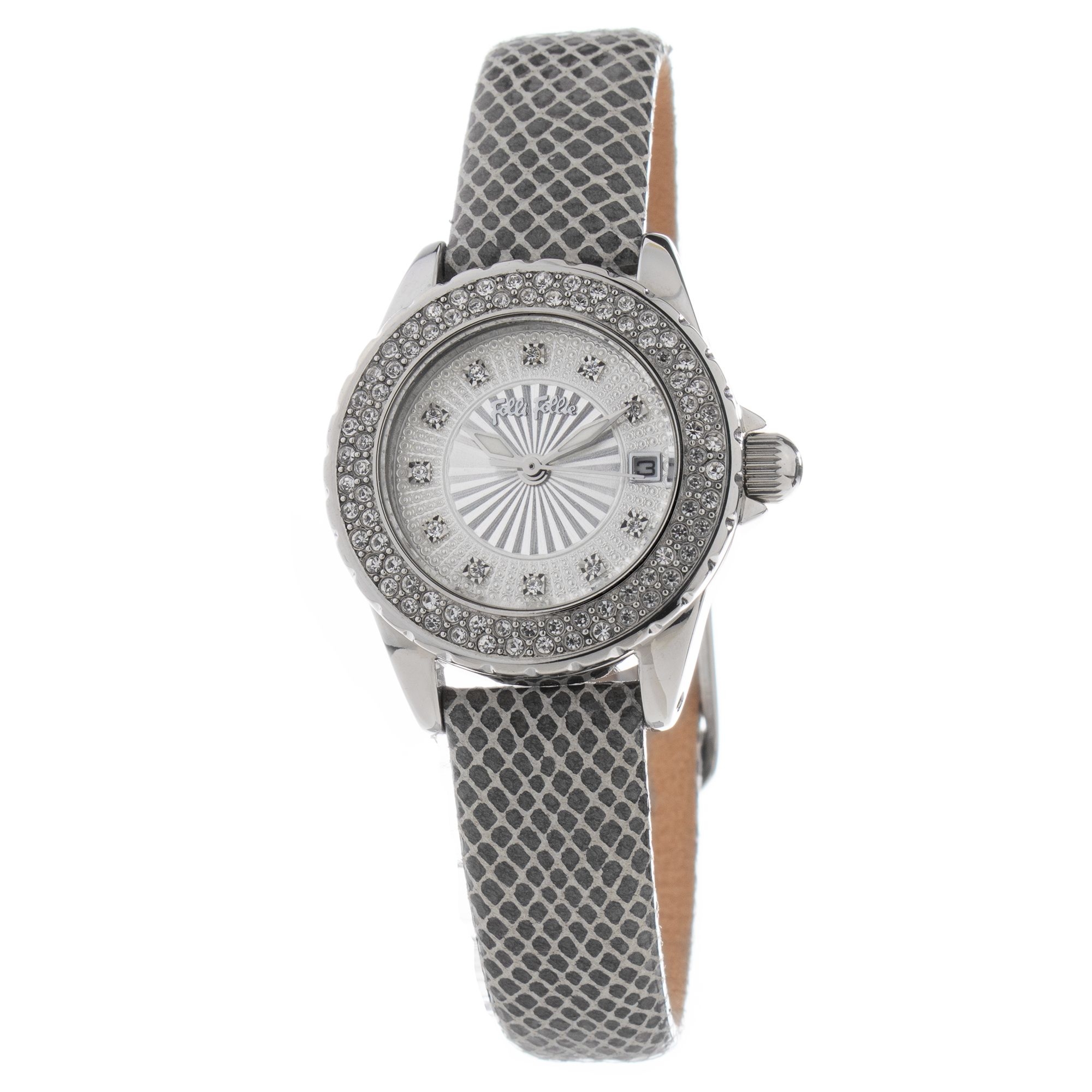FOLLI FOLLIE WF1A006ST zegarek damski srebrny 28 mm