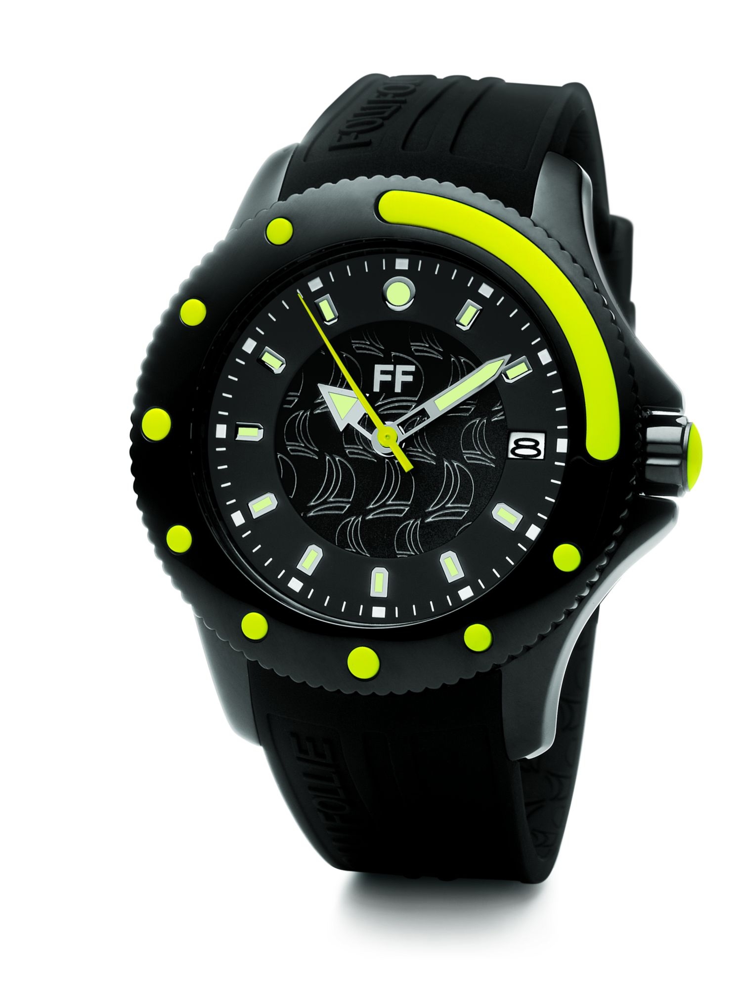 FOLLI FOLLIE WF1Y002ZDZ zegarek damski czarny 40 mm