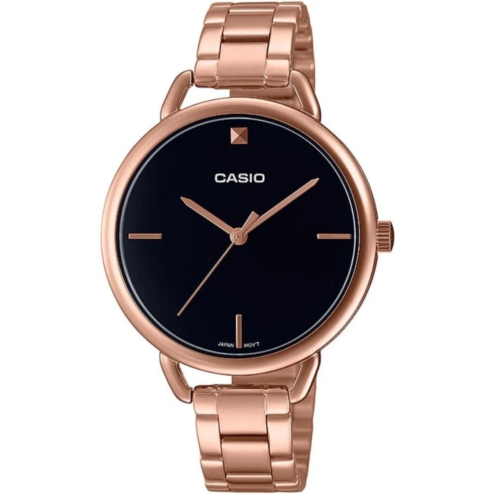 Casio Timeless LTP-E415PG-1CDF Zegarek damski czarna tarcza 34 mm