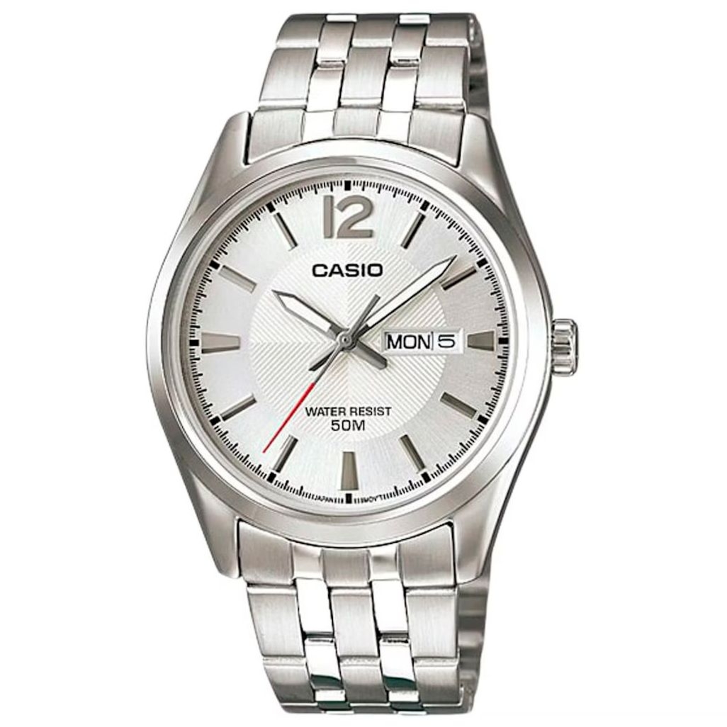Casio MTP1335D7AVDF zegarek męski szary 44.3 mm