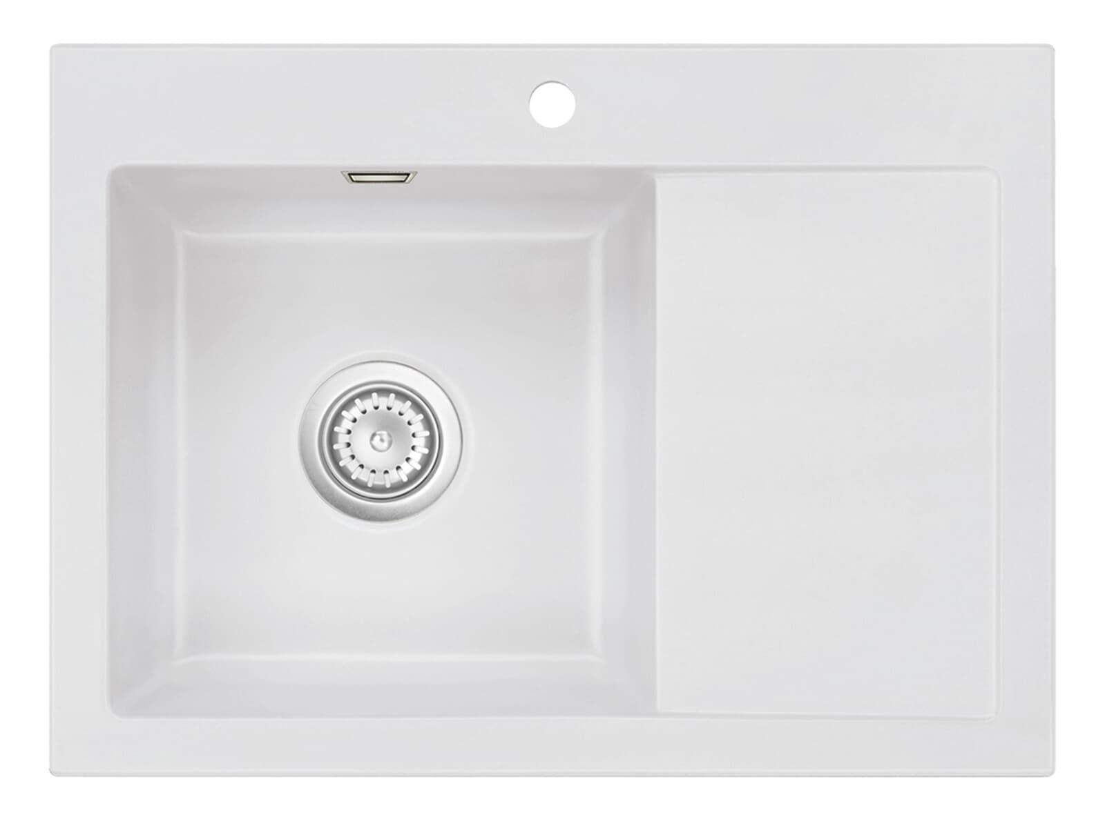 Systemceram Mera 70 Satin, zlewozmywak ceramiczny, korek manualny