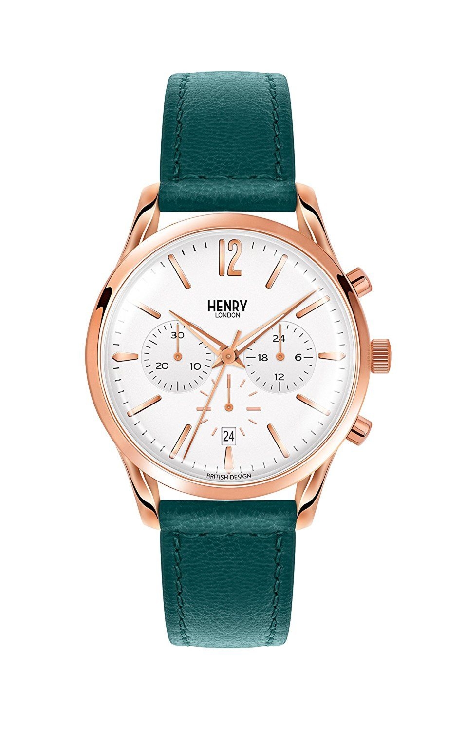 HENRY LONDON HL39-CS-0144 zegarek damski różowe złoto 40 mm