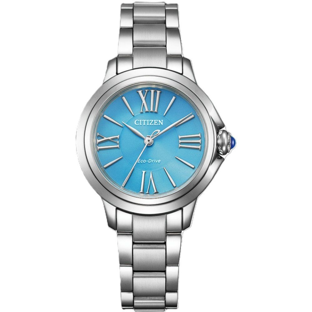 Citizen L Round EM1161-55L Zegarek damski niebieska tarcza 30 mm