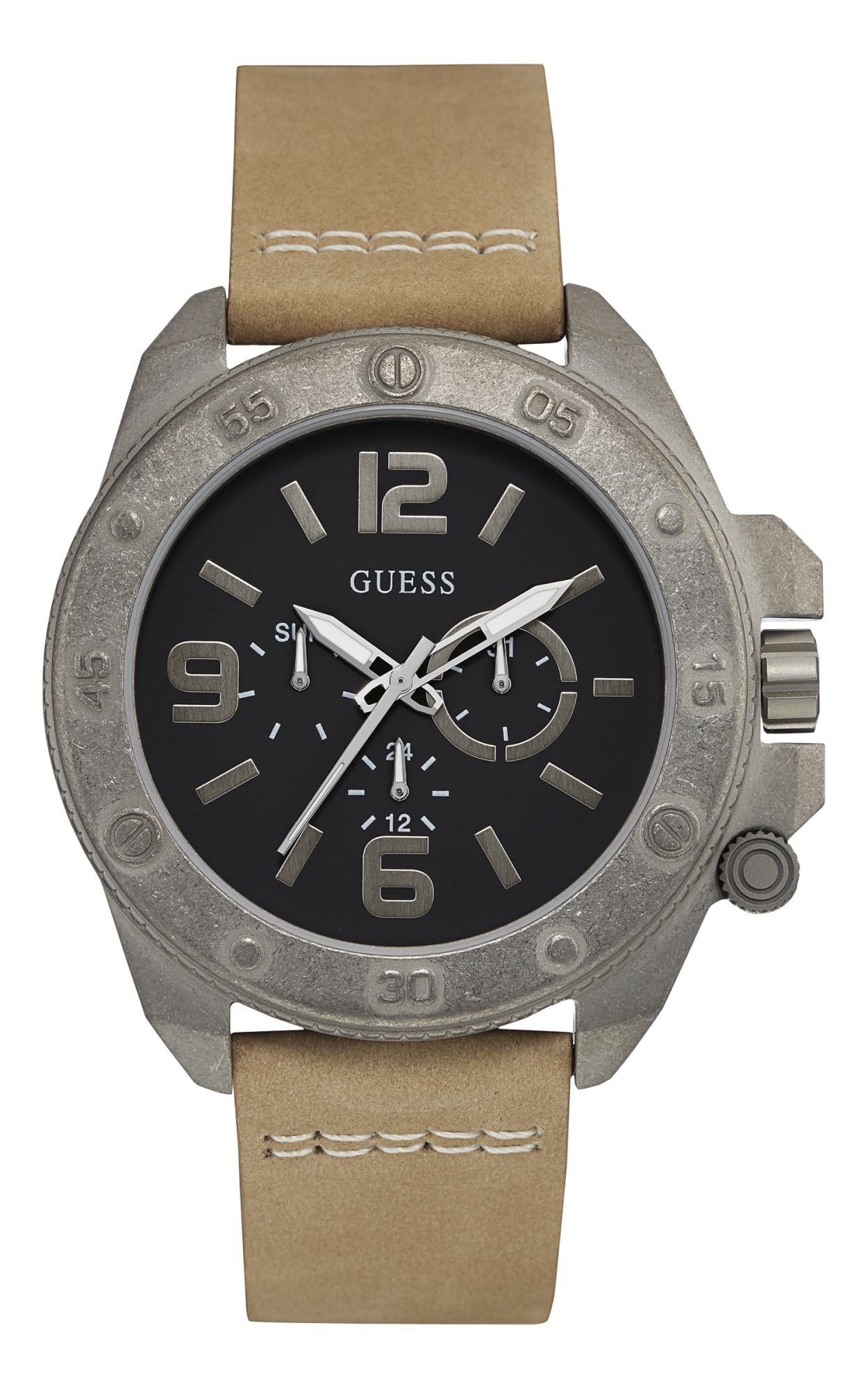 Guess W0659G4 zegarek męski srebrny 46 mm