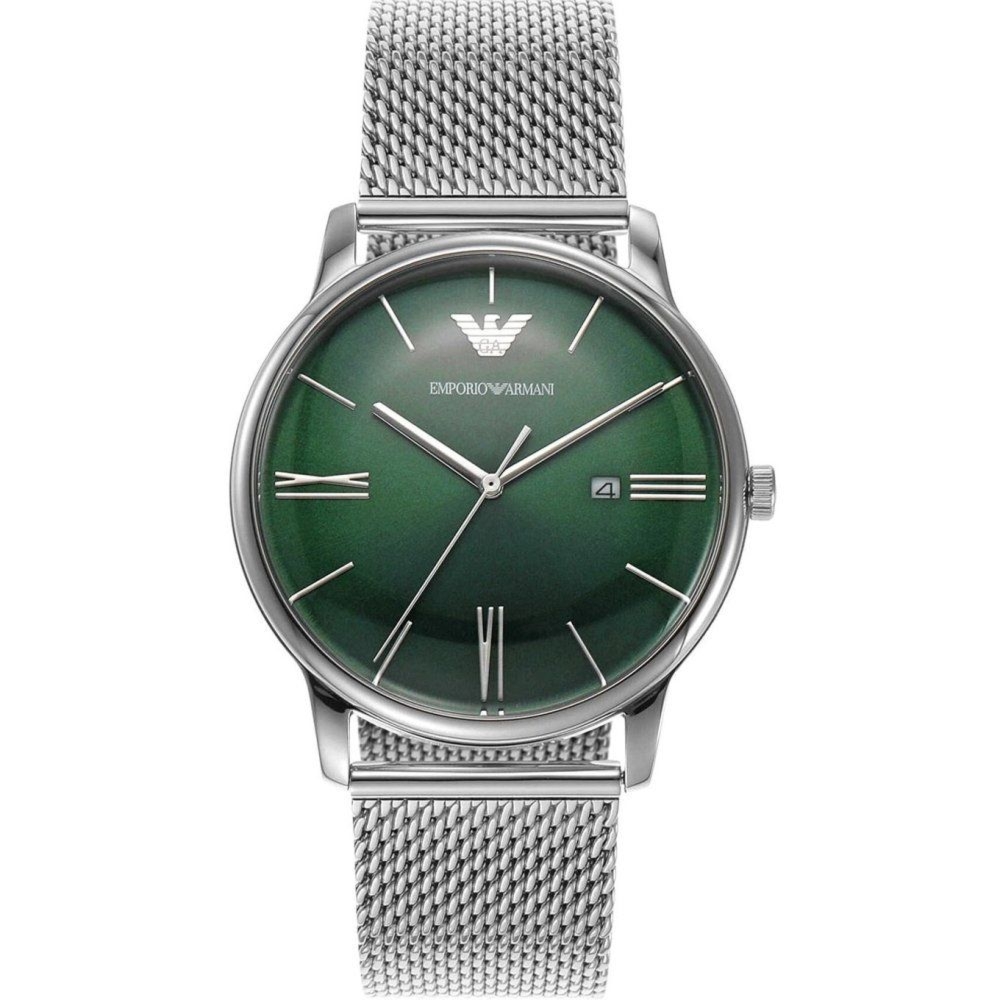 Emporio Armani Minimalist AR11578 Zegarek męski zielona tarcza 42 mm