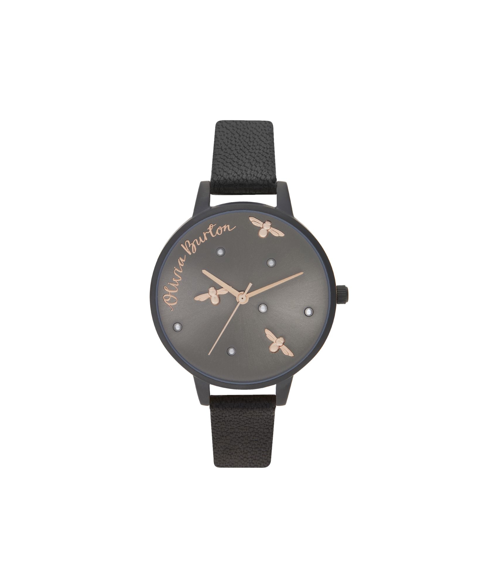 Olivia Burton OB16PQ02 zegarek damski czarny 34 mm