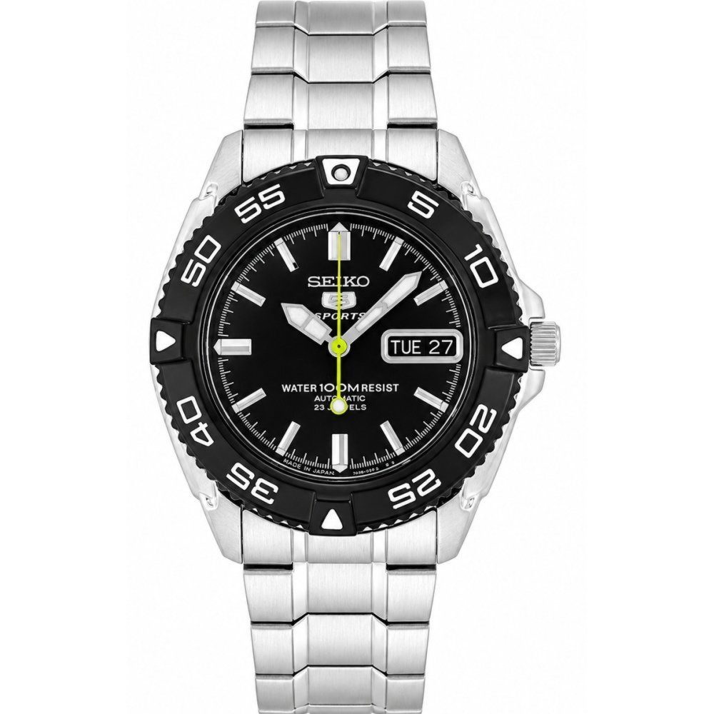 Seiko 5 Sports SNZB23J1 Zegarek męski czarna tarcza 40 mm