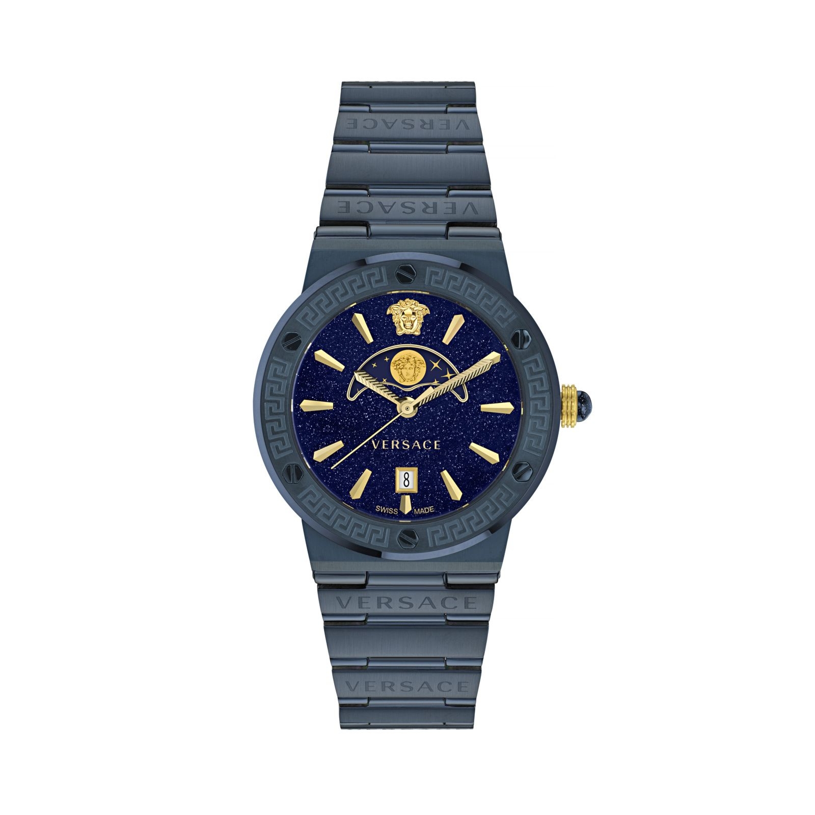 Versace VE7G00423 zegarek męski niebieski 38 mm