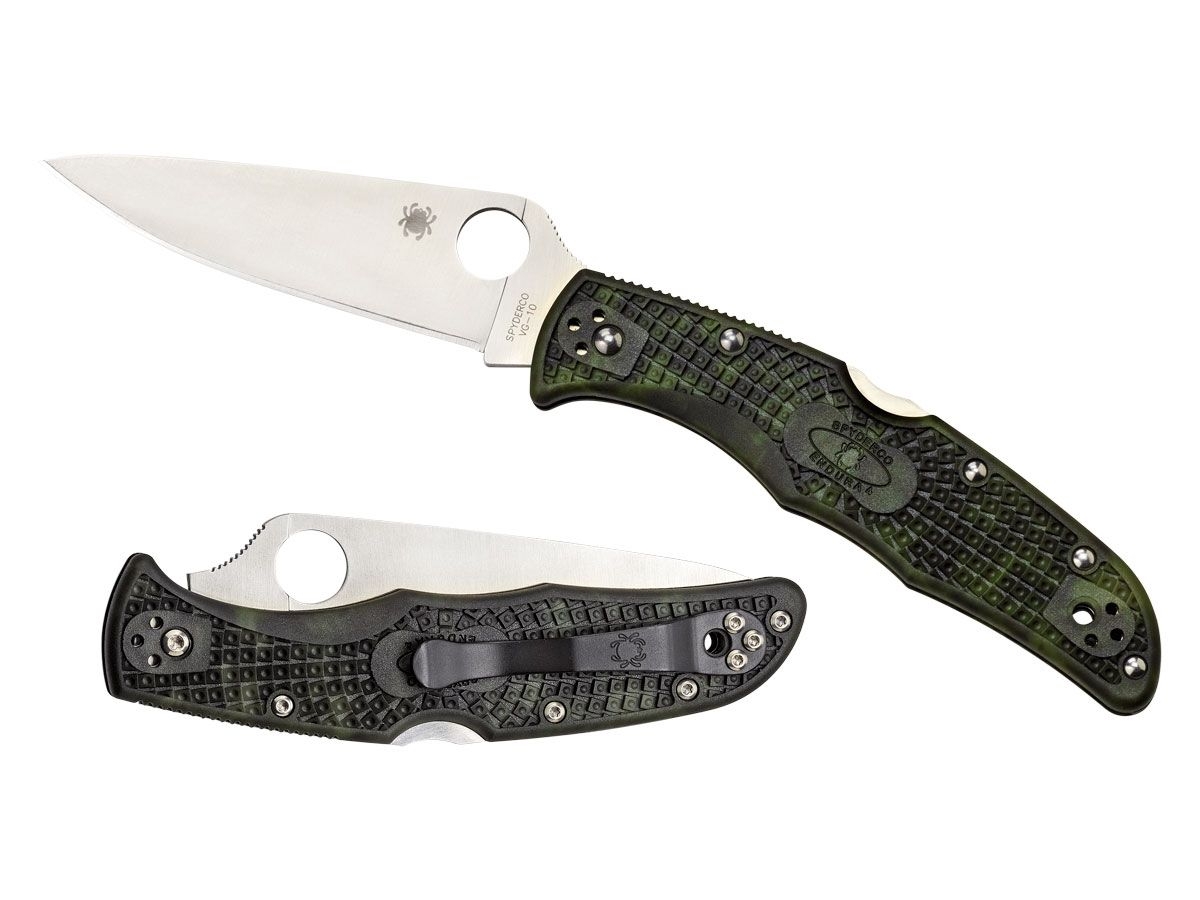 Фото - Ніж / мультитул Spyderco ENDURA 4 FRN ZOME GREEN FLAT C10ZFPGR 