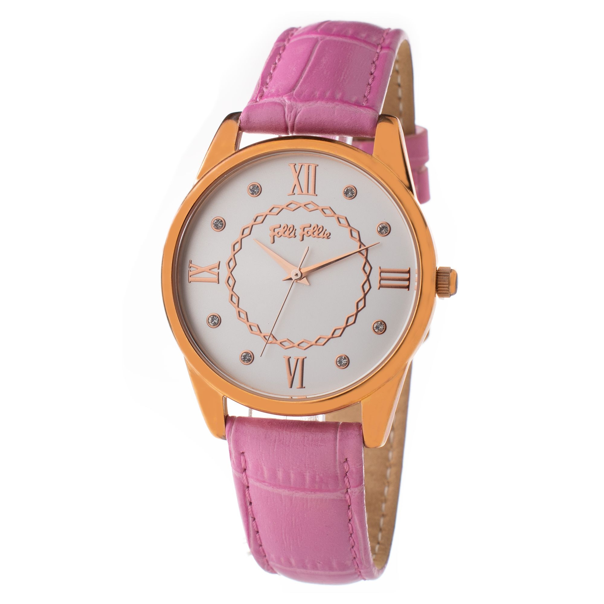 FOLLI FOLLIE WF16R016SSRO zegarek damski różowawy 38 mm
