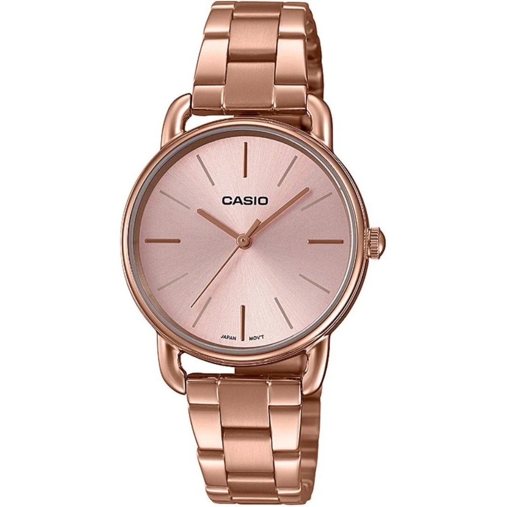 Casio Timeless LTP-E412PG-4ADF Zegarek damski różowe złoto tarcza 30 mm