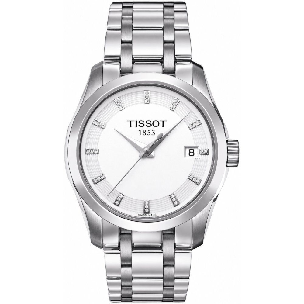 Tissot Couturier T035.210.11.016.00 Zegarek damski biała tarcza 32 mm