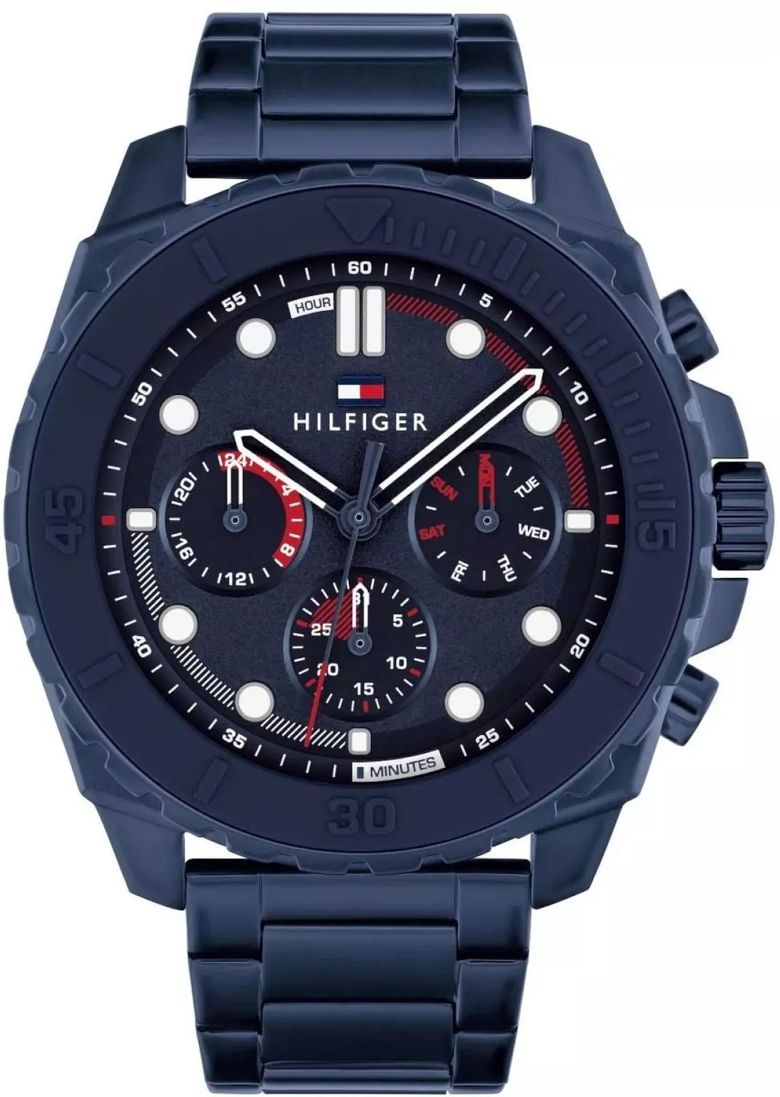 Zegarek Męski Tommy Hilfiger Morgan 1710691 (Monochromatyczny Granat)