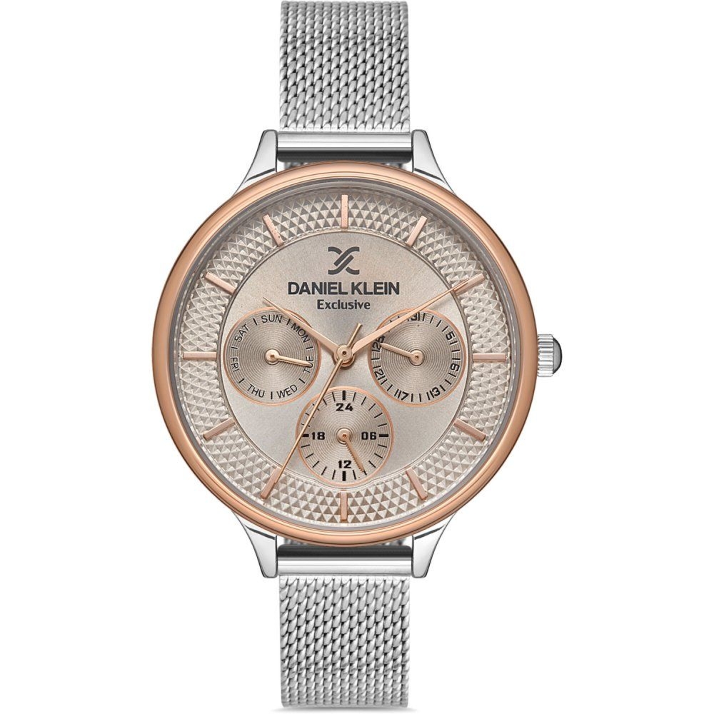 Daniel Klein Exclusive DK.1.12990-5 Zegarek damski różowe złoto tarcza