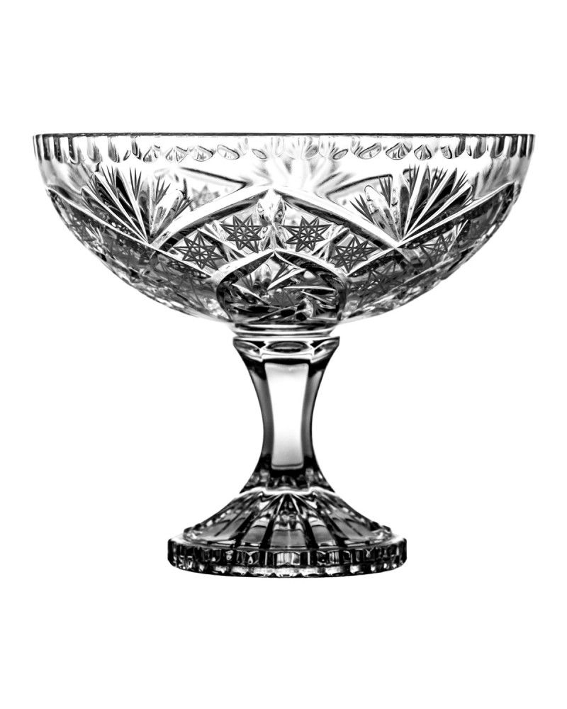 Zdjęcia - Figurka / świecznik Crystal Julia Salaterka owocarka kryształowa środek stołu 18 cm