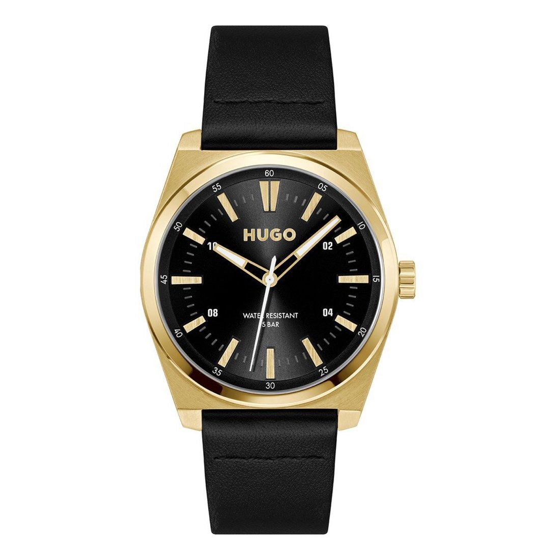Zegarek męski Hugo Boss 1530438 złoty czarny pasek (40 mm)