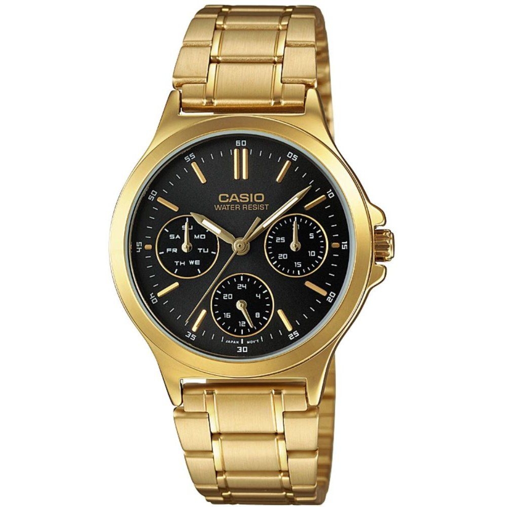 Casio Timeless LTP-V300G-1AUDF Zegarek damski czarna tarcza 33 mm