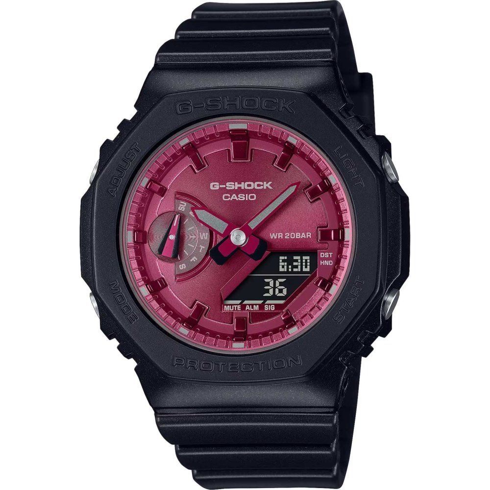 Casio G-Shock GMA-S2100RB-1A Zegarek damski analogowo-cyfrowy 43 mm