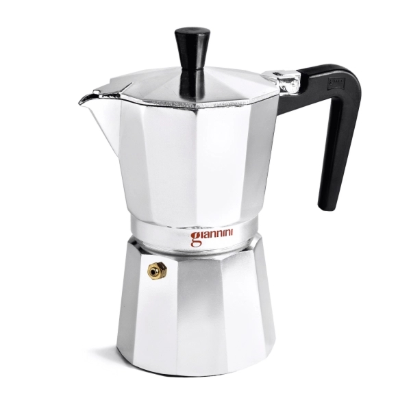 Giannini Nina kawiarka aluminiowa na gaz pojemność 6 tz / 300 ml kolor srebrna