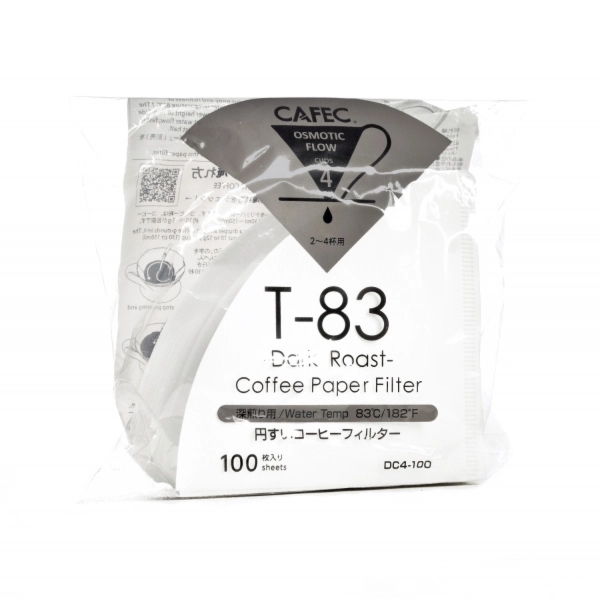 CAFEC Filtry papierowe TH-2 (dawniej T-83) Dark Roast 100 szt. pojemność 4 filiżanki