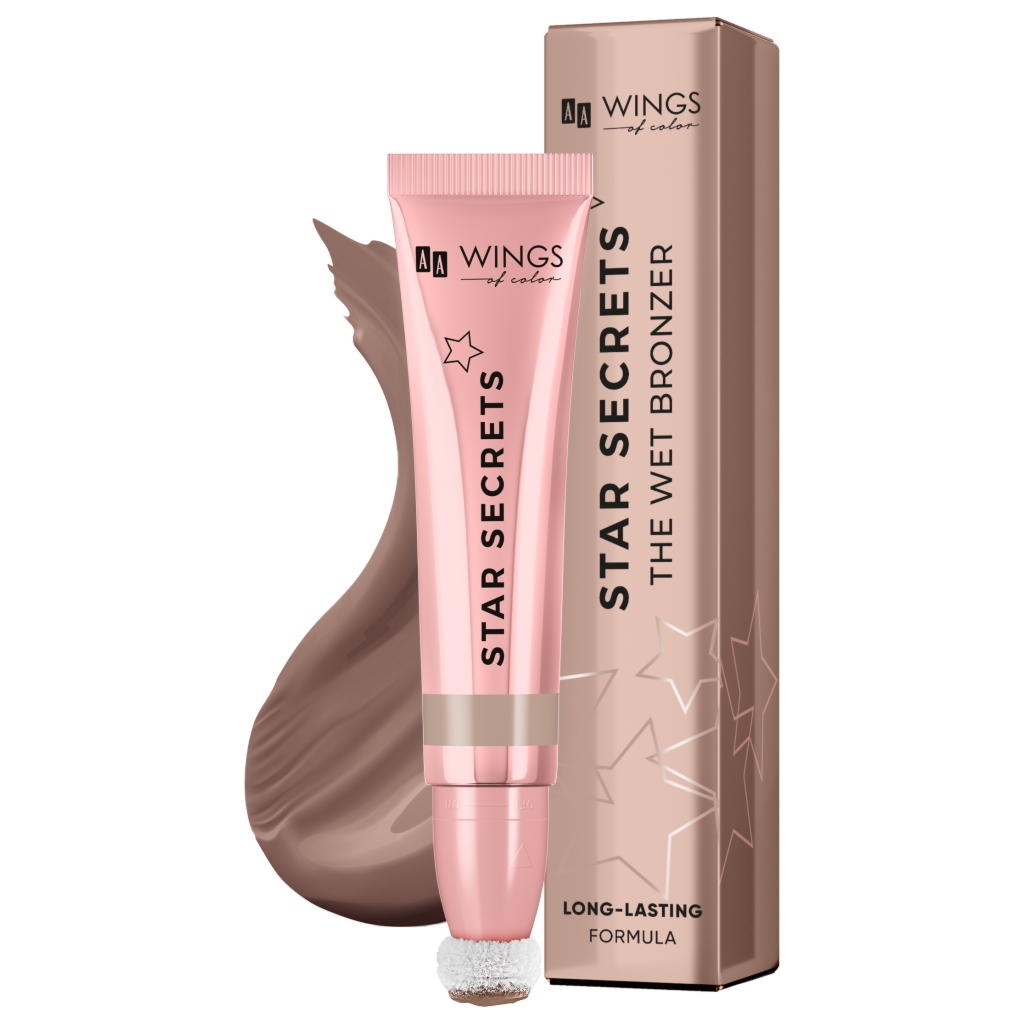 Oceanic AA WINGS OF COLOR Star Secrets The Wet Bronzer Kremowy Bronzer 01 Light Bronze