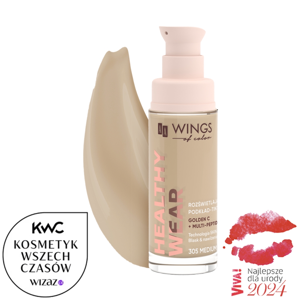 Oceanic AA WINGS OF COLOR Healthy Wear Podkład-Tint Rozświetlający 305 Medium Beige