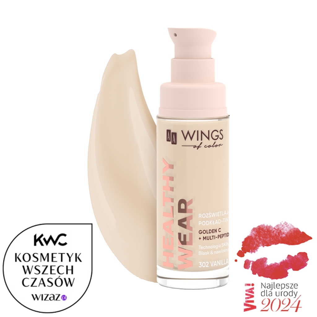 Oceanic AA WINGS OF COLOR Healthy Wear Podkład-Tint Rozświetlający 302 Vanilla