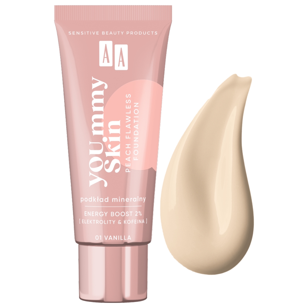 Oceanic AA YOU.mmy Skin Peach Flawless Foundation podkład mineralny 01 Vanilla