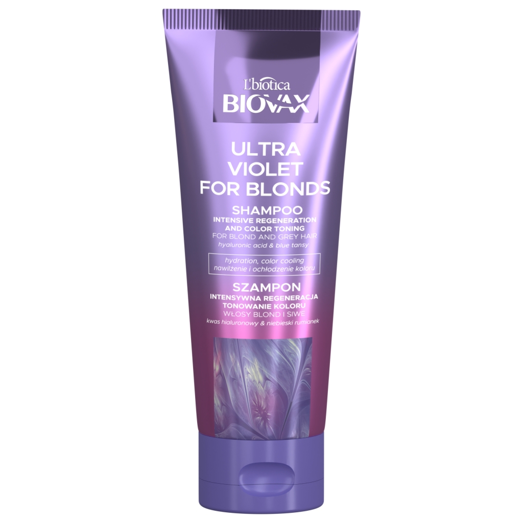 Oceanic BIOVAX Ultra Violet Intensywnie regenerujący szampon tonujący do włosów blond i siwych