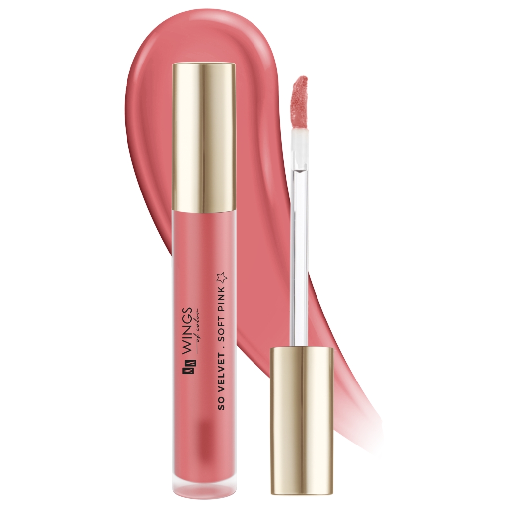 Oceanic AA WINGS OF COLOR So Velvet Pomadka Matowa W Płynie Soft Pink