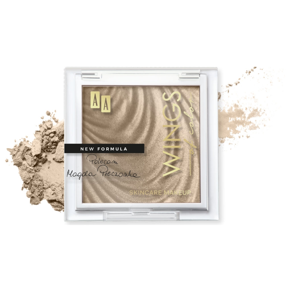 Oceanic AA WINGS OF COLOR Glass Highlighter Wielofunkcyjny rozświetlacz z efektem tafli 02 Gold Glow