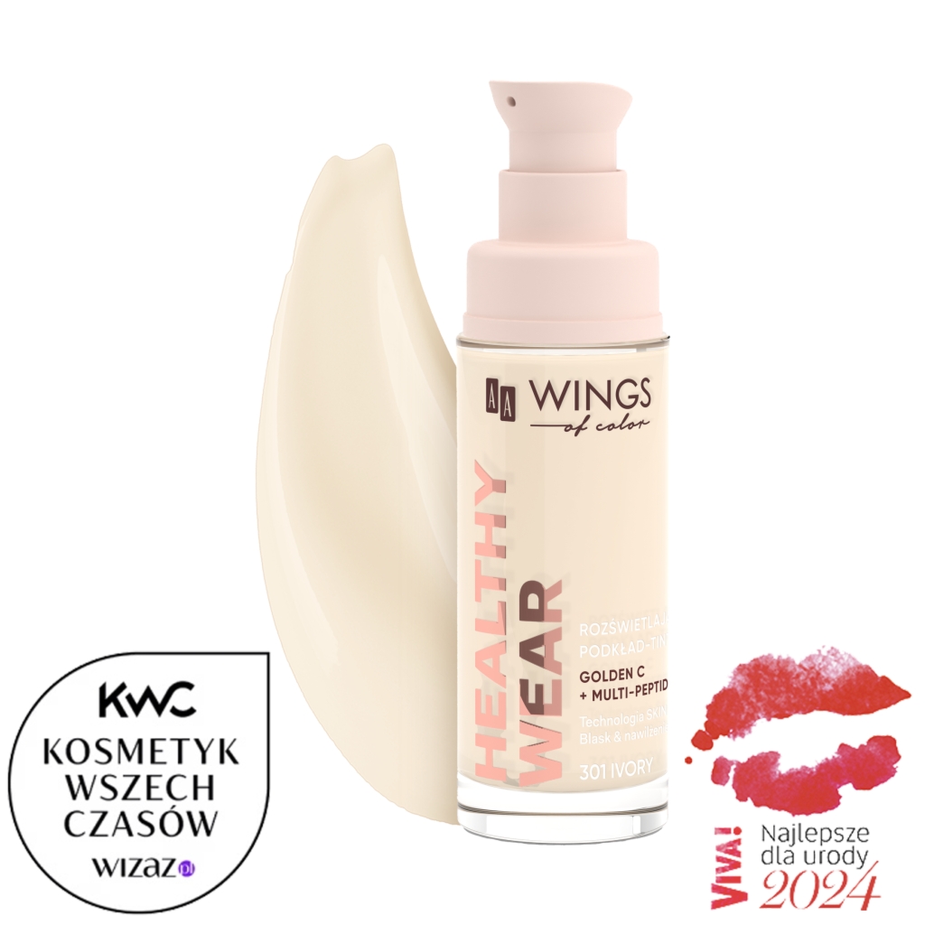 Oceanic AA WINGS OF COLOR Healthy Wear Podkład-Tint Rozświetlający 301 Ivory