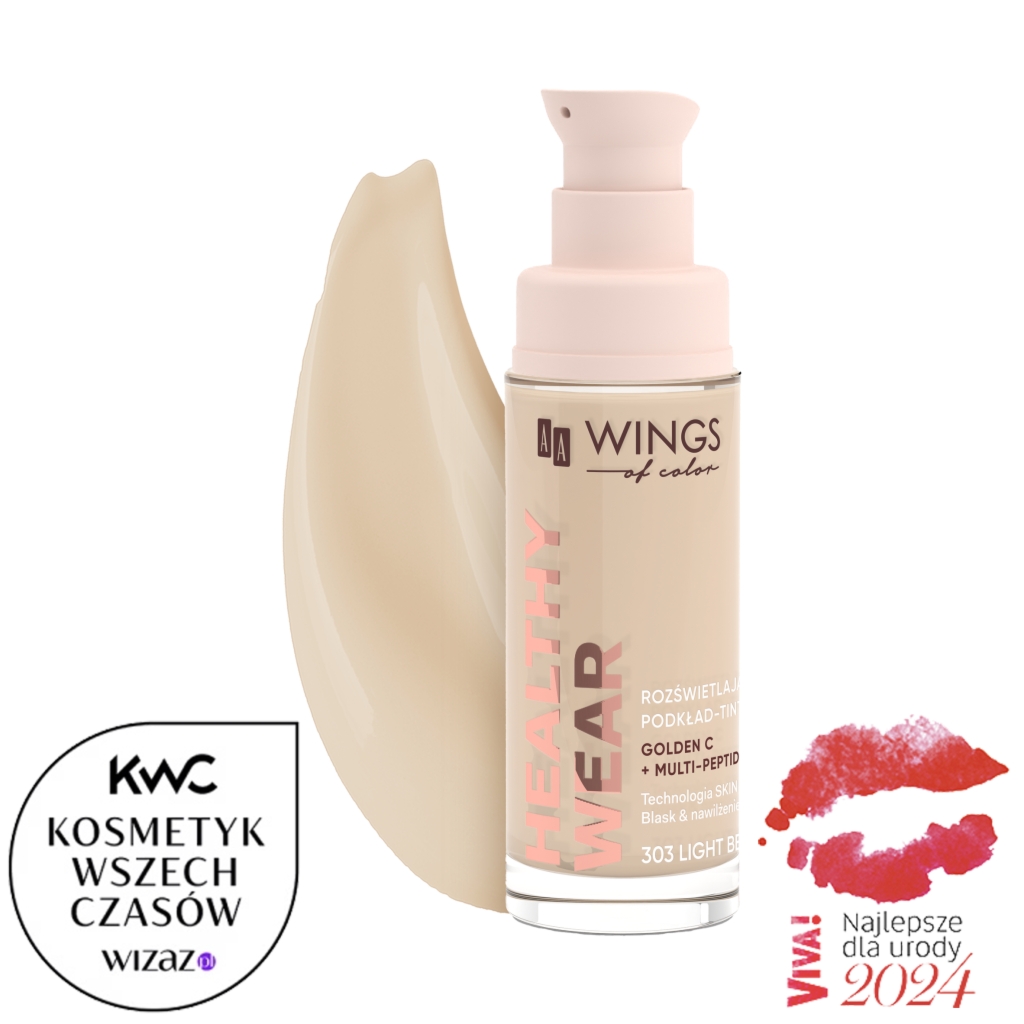 Oceanic AA WINGS OF COLOR Healthy Wear Podkład-Tint Rozświetlający 303 Light Beige