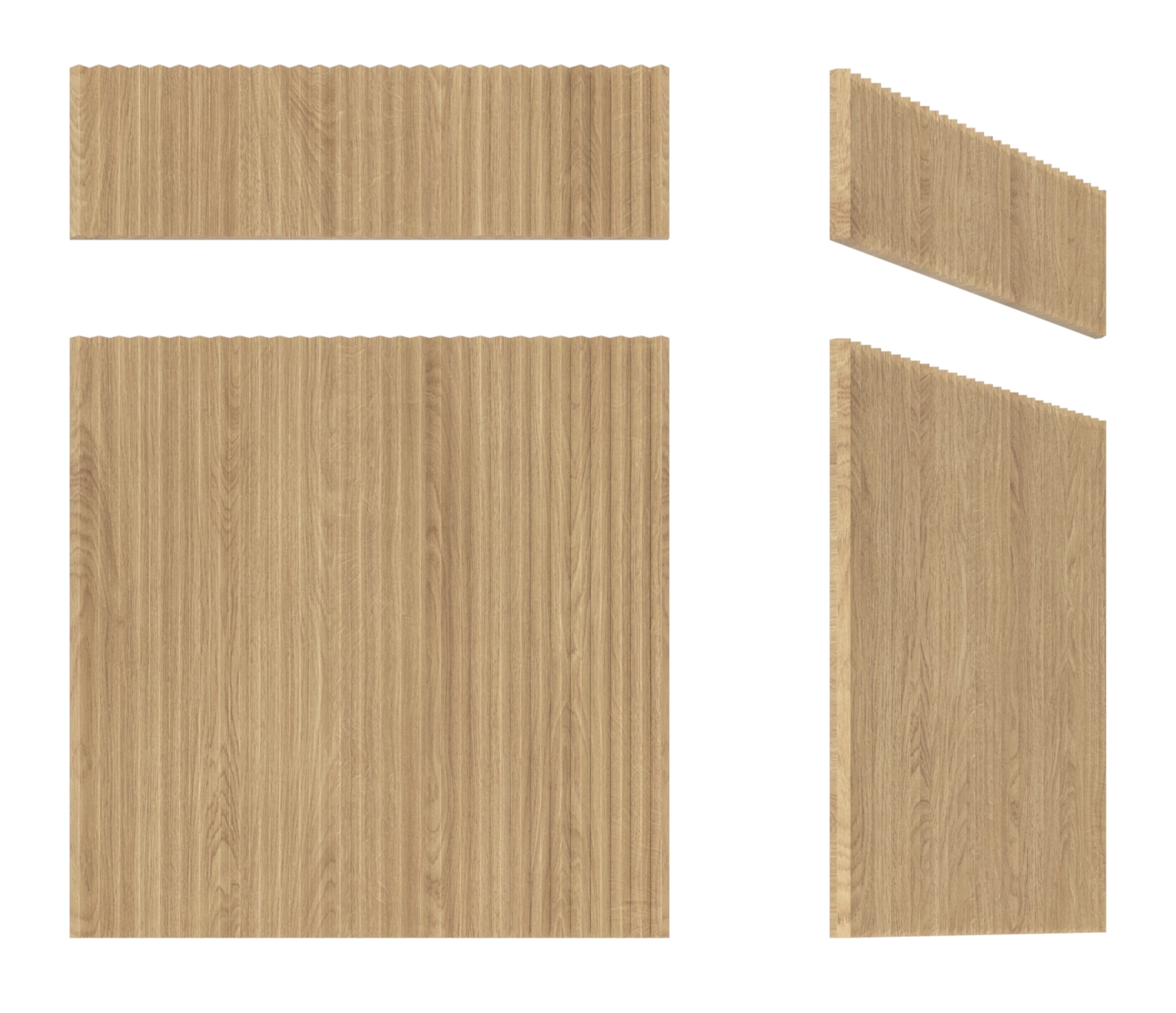 Front ryflowany F 504-F - Orzech amerykański surowy