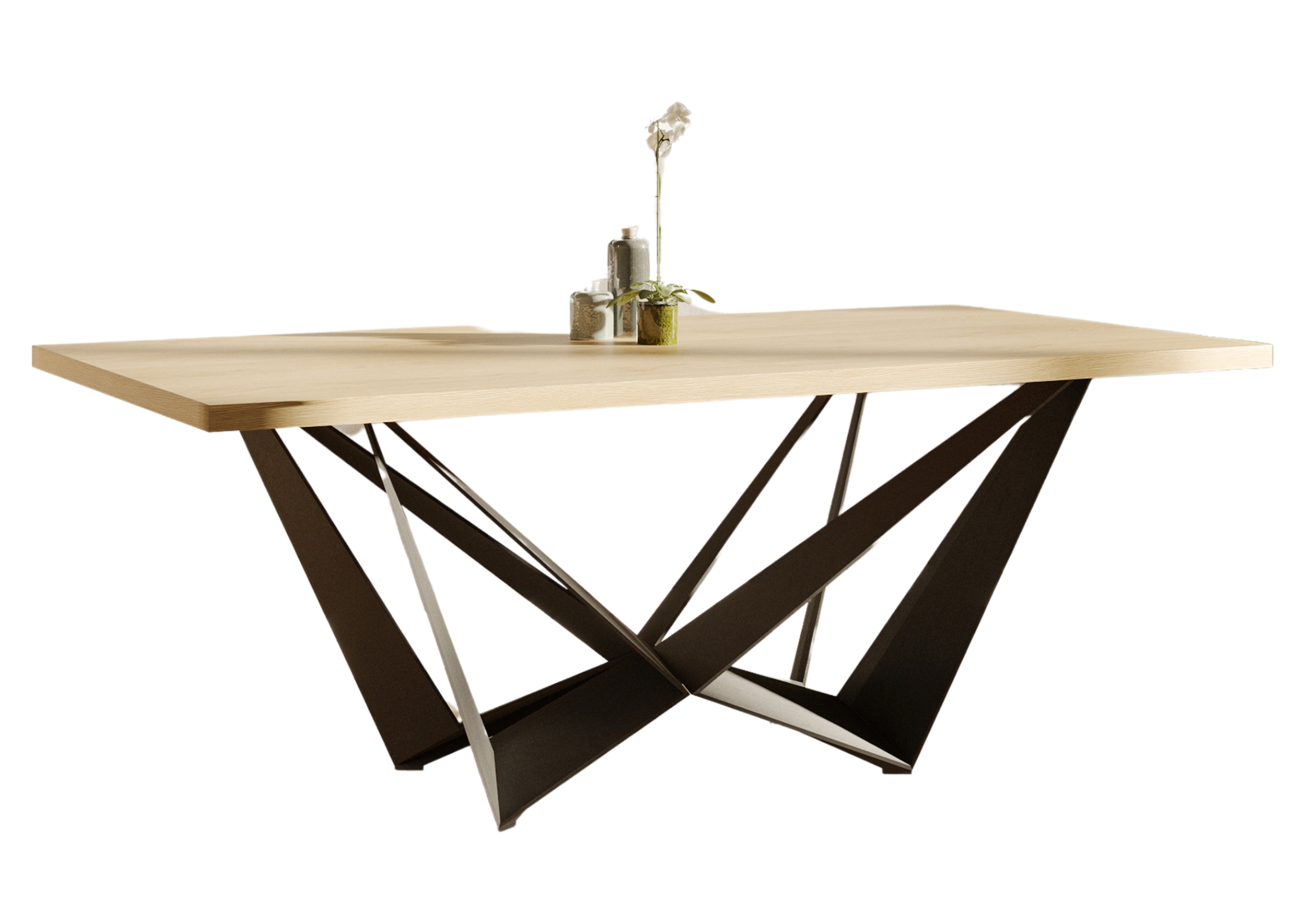 Stół metalowy "SKORPIO" - 200x100cm+2x40cm