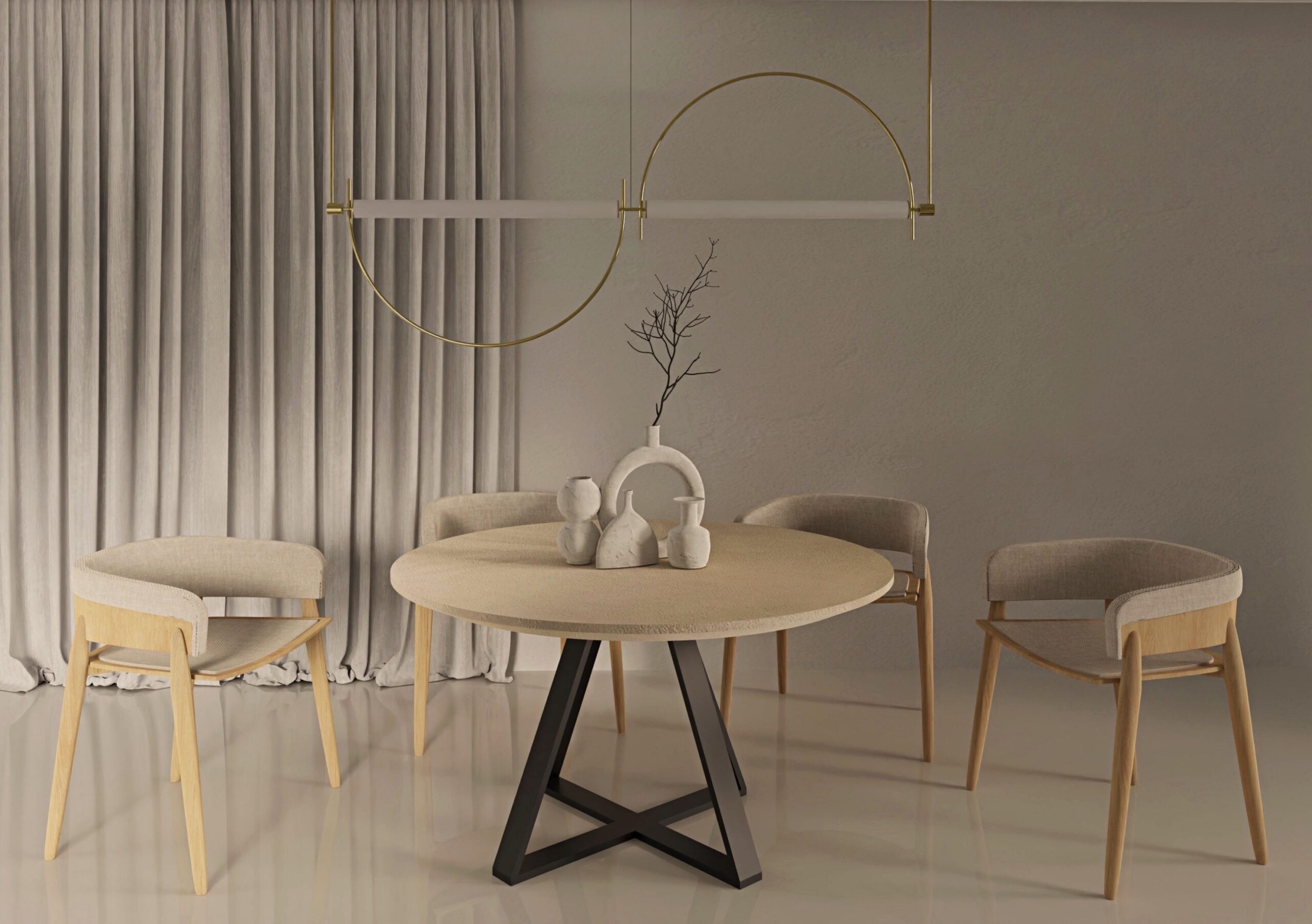 Stół z mikrocementu "STONE" - 150cm