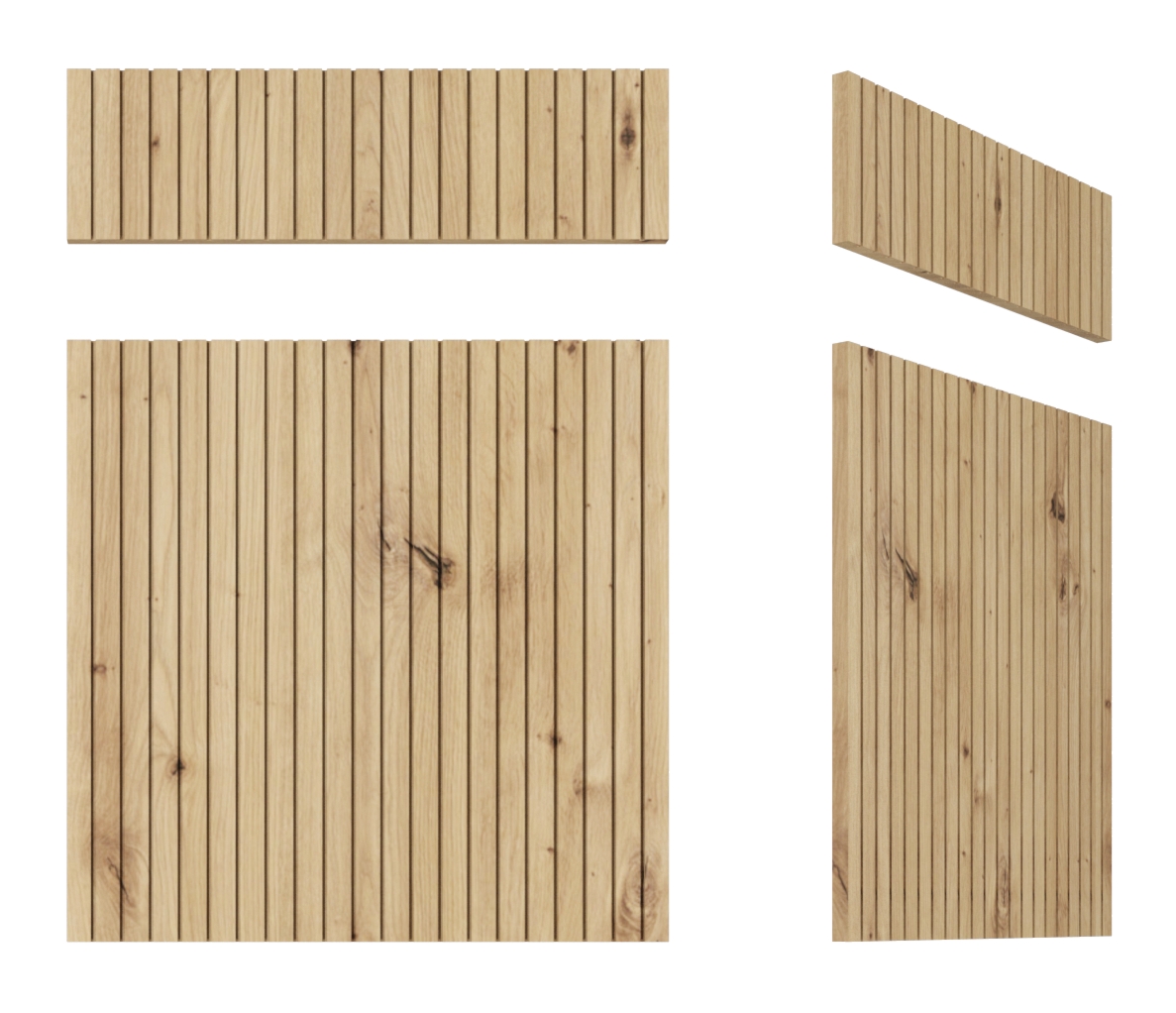 Front ryflowany F 517-F - Orzech amerykański surowy