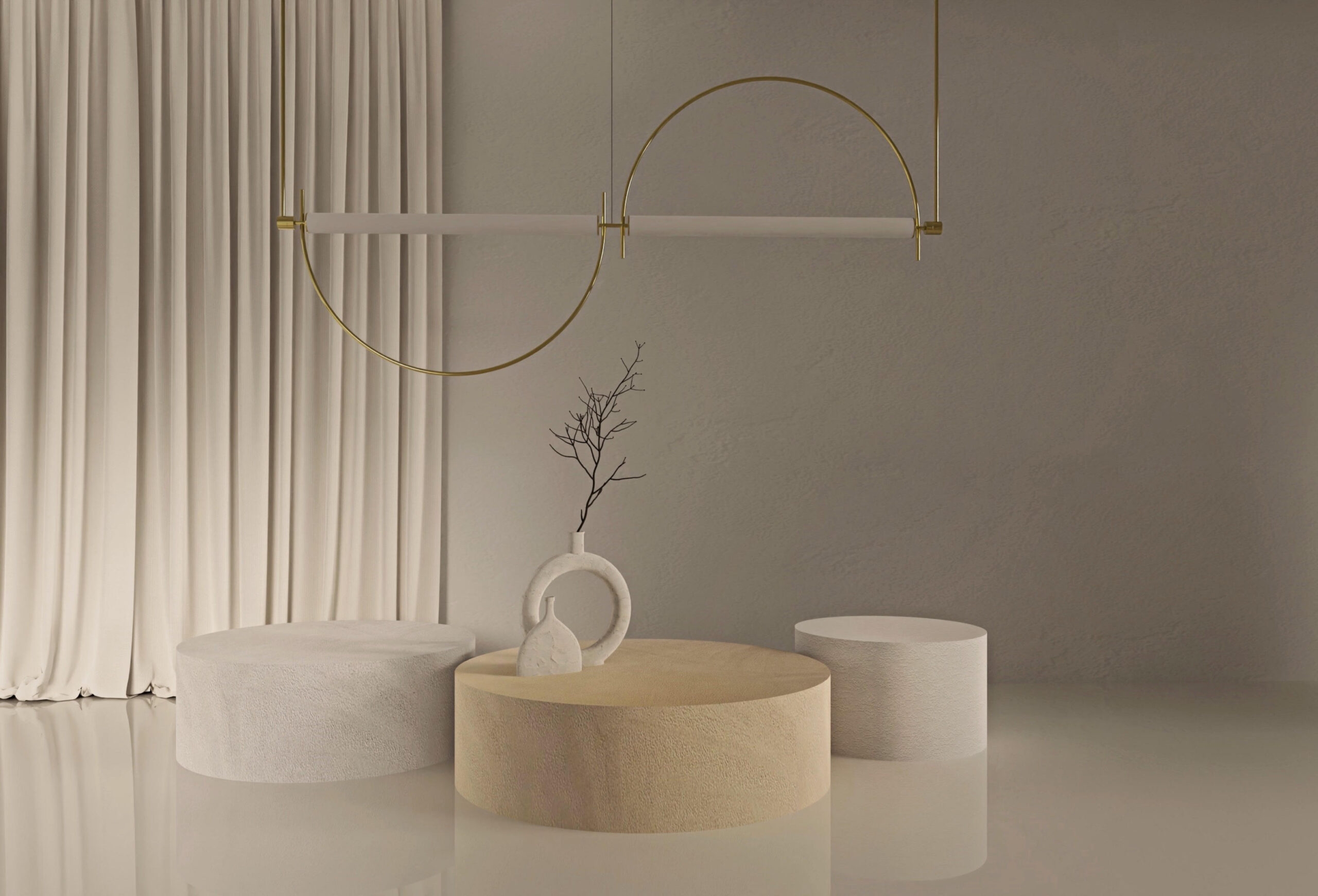 Stolik kawowy z mikrocementu "ROCK" - 90cm