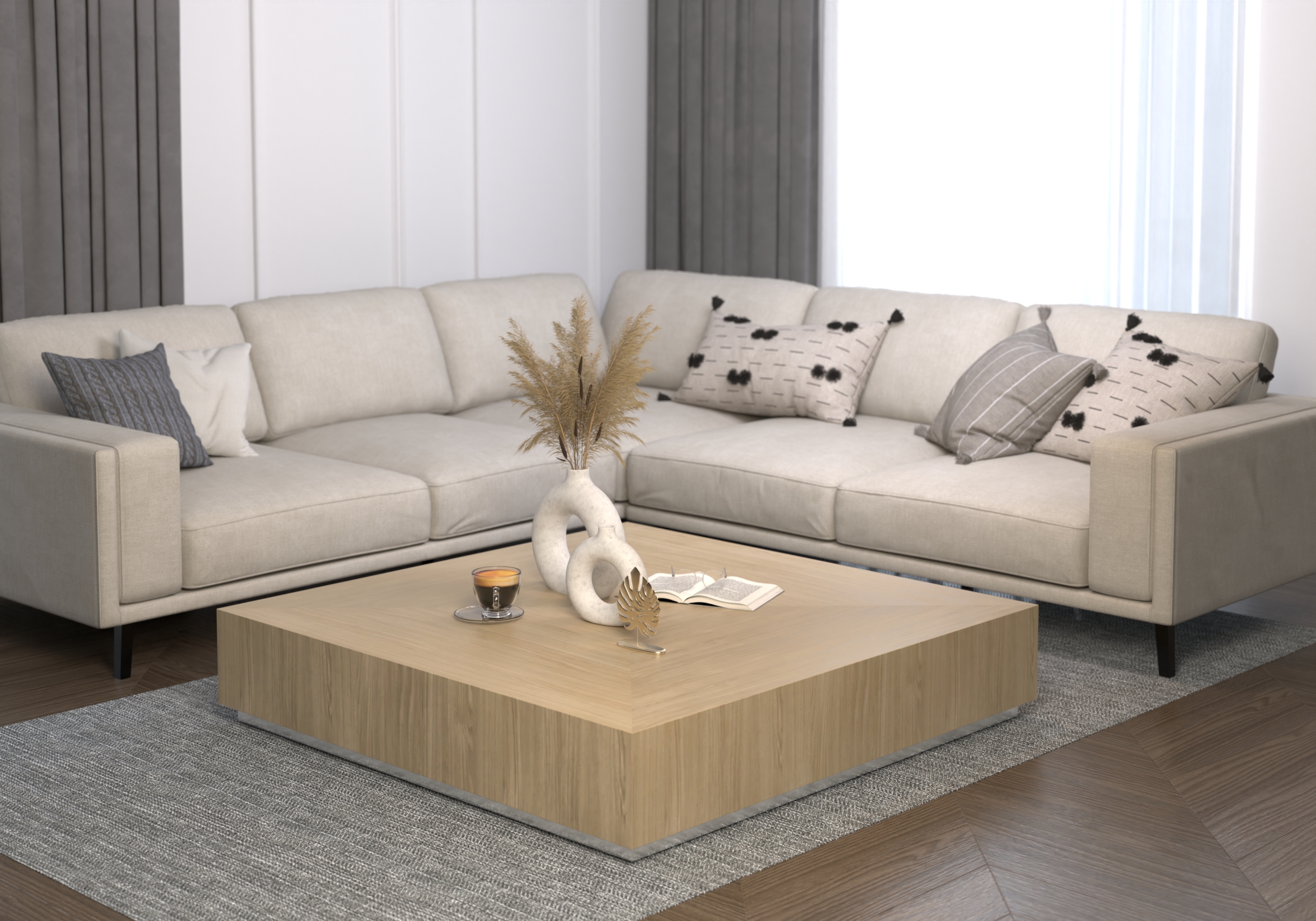 Stolik kawowy "BOSTON SQUERE" - 120x120cm