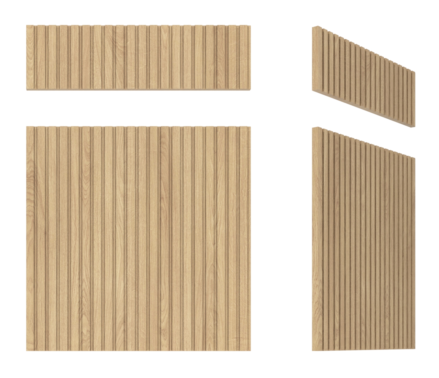 Front ryflowany F 513-F - Dąb lakierowany