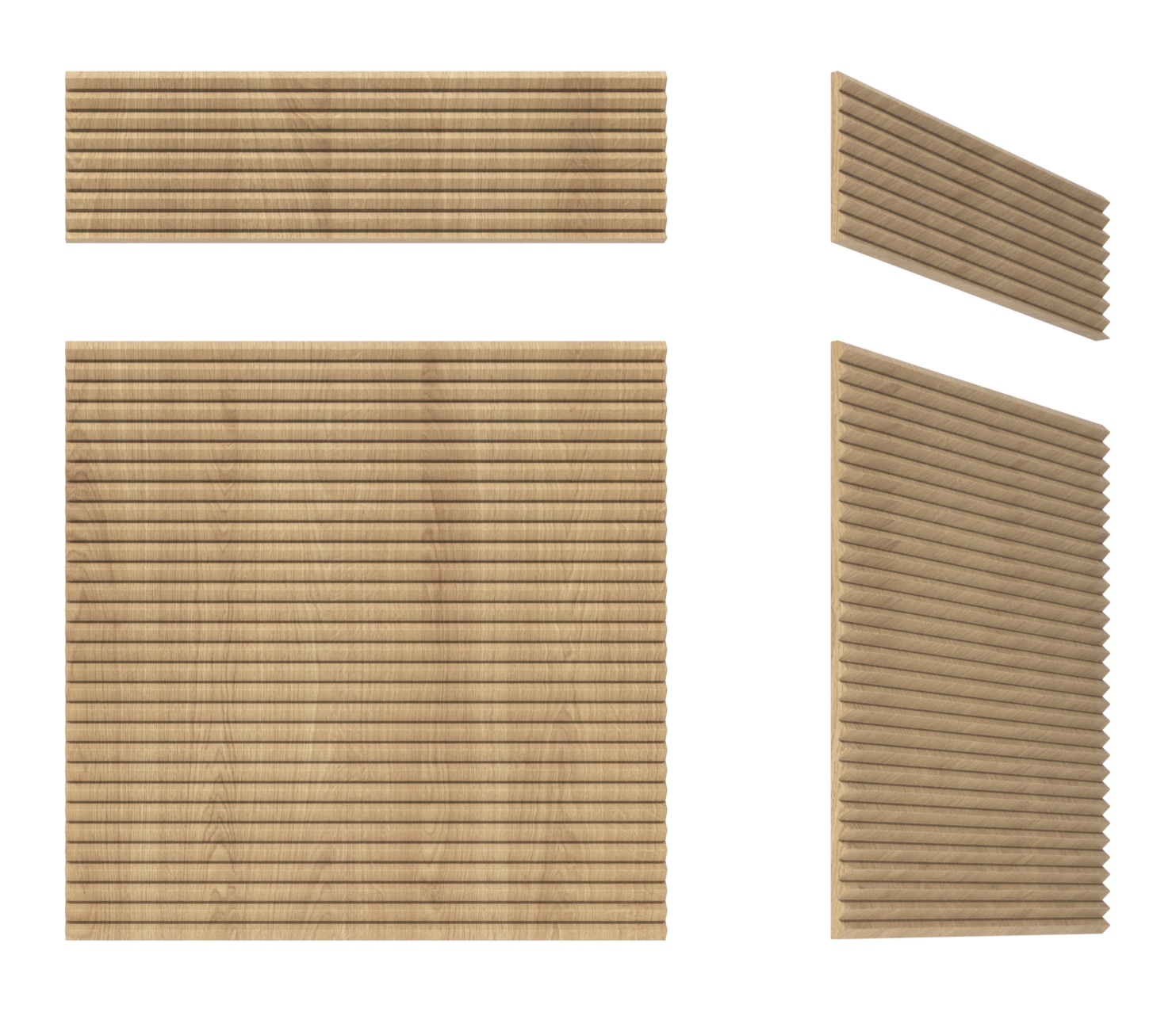 Front ryflowany F 506-F - Orzech amerykański surowy