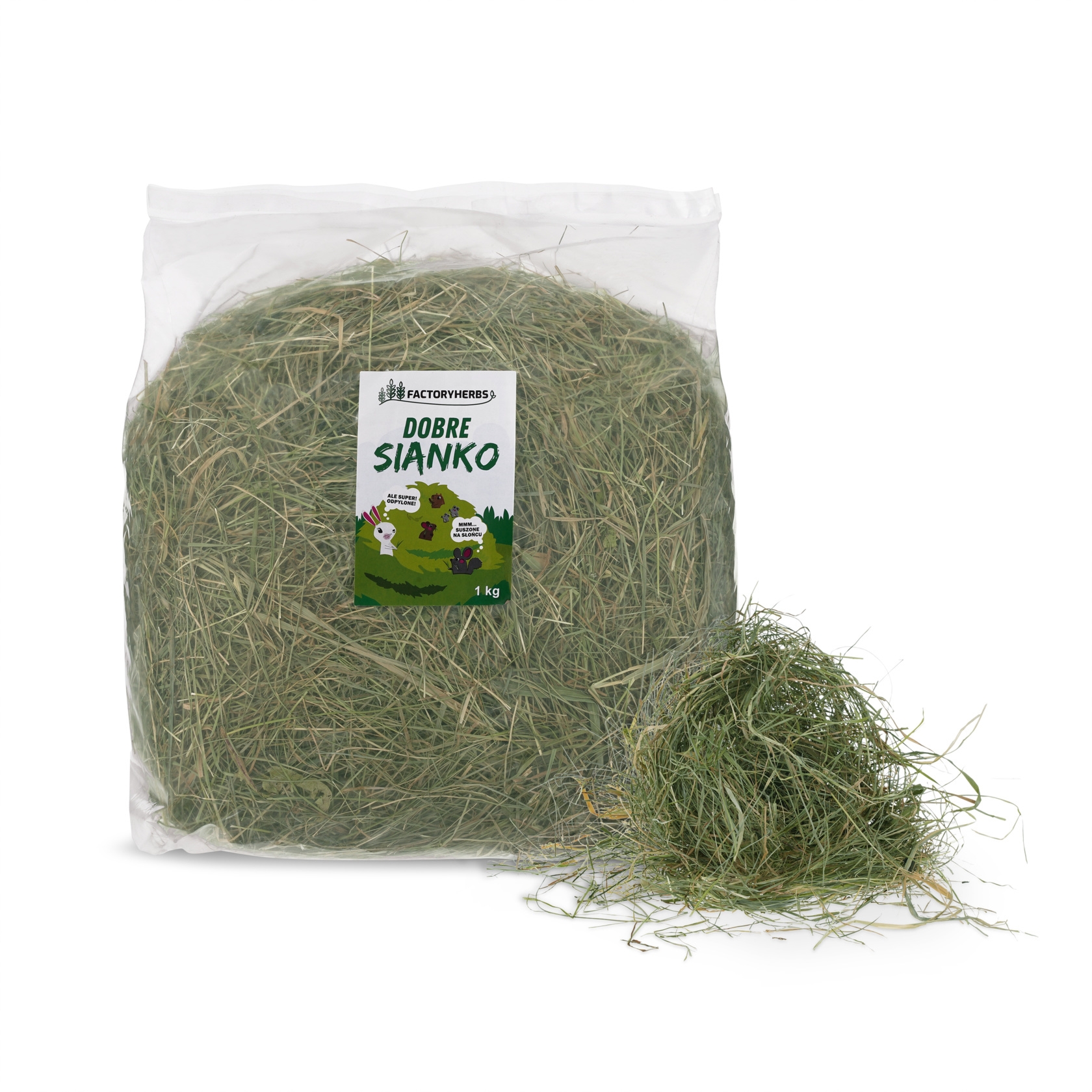 Dobre Sianko - naturalne sianko łąkowe dla królików i gryzoni - waga 1kg