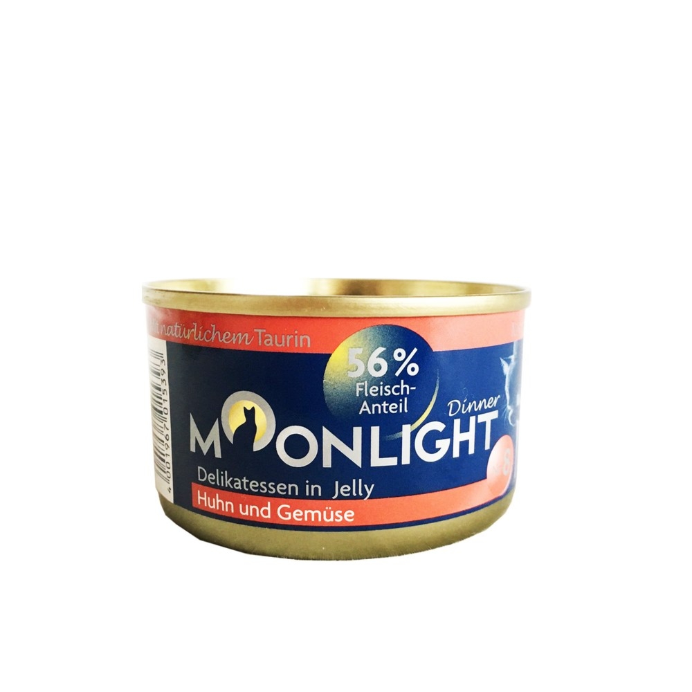 80 gram Moonlight Dinner 8 - karma mokra dla kota - Kurczak i warzywa w galaretce